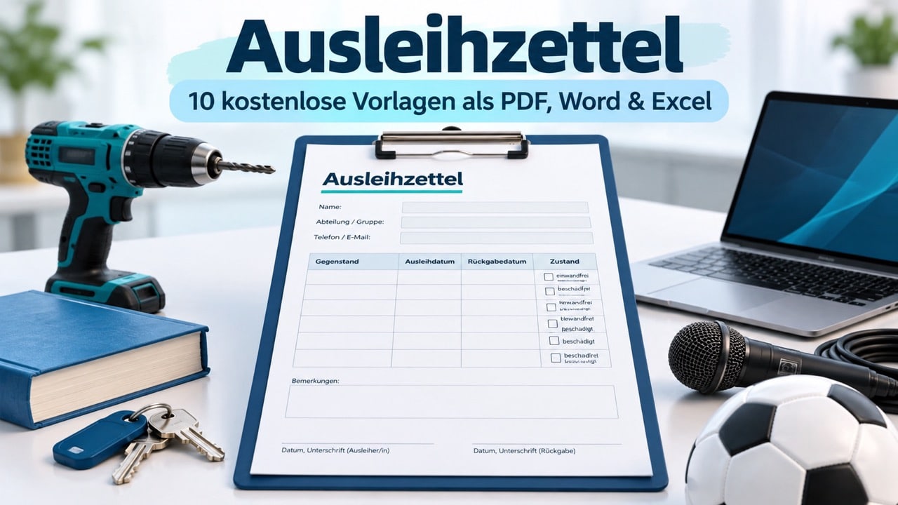 Ausleihzettel 10 kostenlose Vorlagen für PDF Word Excel